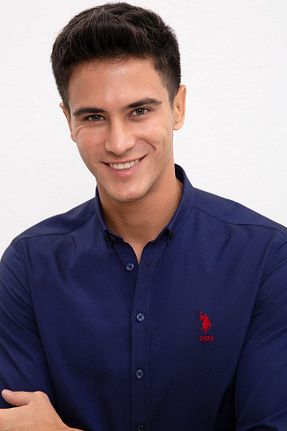 پیراهن سرمه ای مردانه اسلیم فیت U.S. Polo Assn. - کد 32724159
