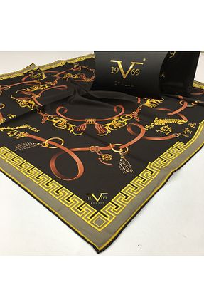 روسری قهوه ای 90 x 90 19V69 ITALIA - کد 65398137