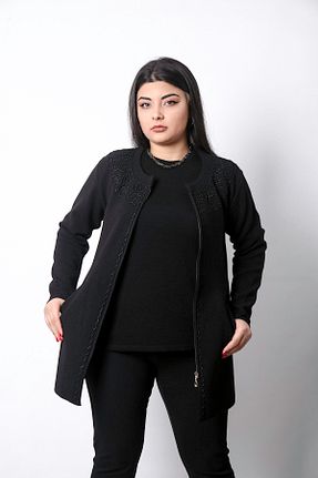 رویه سایز بزرگ مشکی زنانه پشمی Laden - کد 72053930