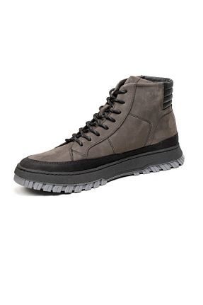 بوت / نیم بوت طوسی مردانه چرم خالص Greyder - کد 371025212