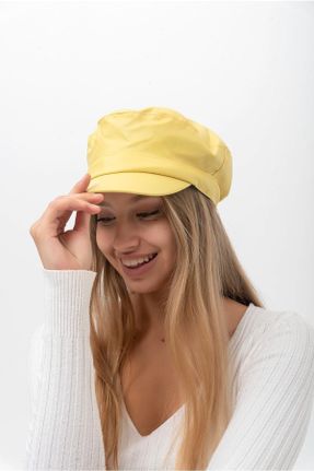 کلاه زرد زنانه اکریلیک کد 371226534