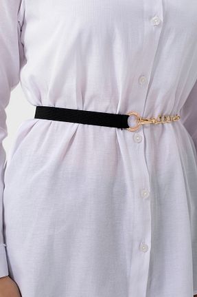کمربند مشکی زنانه چرم مصنوعی Fiori - کد 321697068
