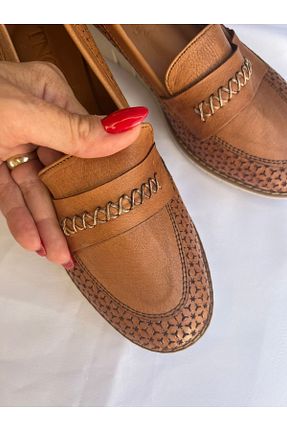 کفش کلاسیک قهوه ای زنانه چرم خالص modadanall - کد 370949270