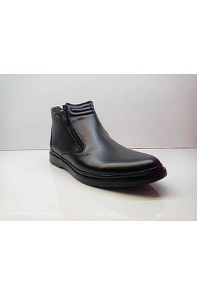 بوت / نیم بوت مشکی مردانه چرم خالص KOMCERO - کد 371920014
