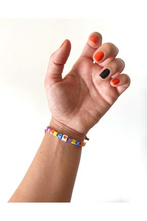 دستبند جواهر نارنجی زنانه کد 371940287