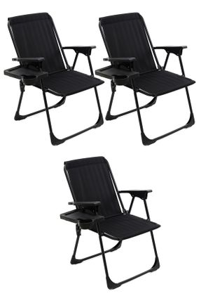 صندلی کمپ مشکی فلزی 3