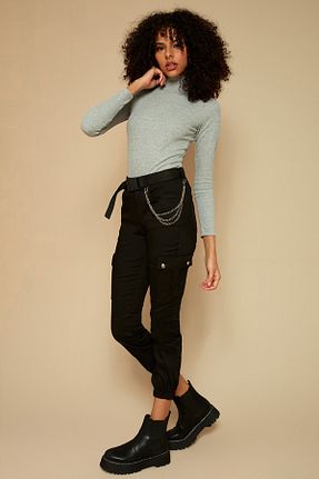 شلوار مشکی زنانه پلی استر Select Moda - کد 68754624