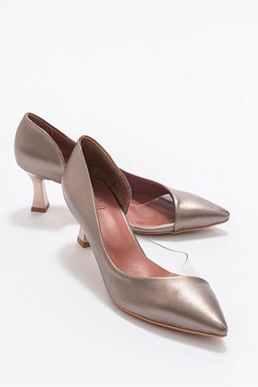 کفش پاشنه بلند کلاسیک بنفش زنانه چرم مصنوعی luvishoes - کد 207507004