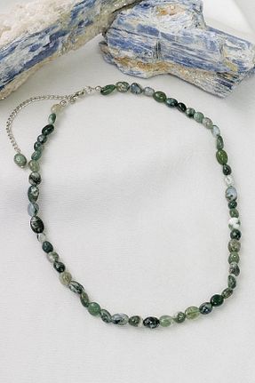 گردنبند جواهر سبز زنانه سنگ Dünya Doğal Taş - کد 371813180
