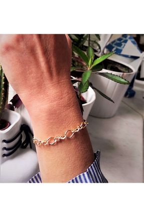 دستبند جواهر طلائی زنانه برنجی TÜKKAN ACCESSORİES - کد 371935528