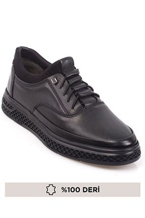 کفش کلاسیک مشکی مردانه چرم خالص maximoda - کد 371229246