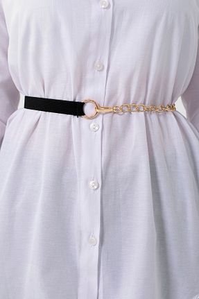کمربند مشکی زنانه چرم مصنوعی Fiori - کد 321697068