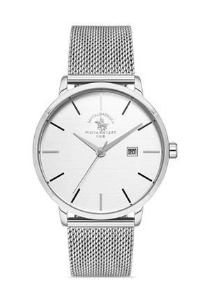 ساعت مچی طوسی مردانه 41-45 میلی متر Santa Barbara Polo Racquet Club - کد 372521056