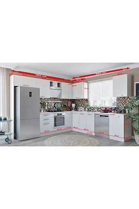 کابینت های آماده آشپزخانه سفید Suntalam Kenyap - کد 338827901