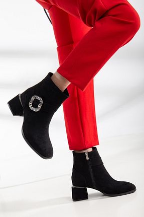 بوت / نیم بوت مشکی زنانه جیر SOFT FASHION - کد 373408369