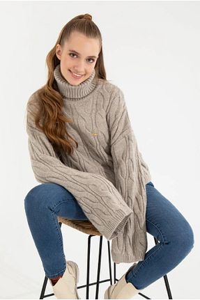 پلیور طوسی زنانه ساده U.S. Polo Assn. - کد 372922505