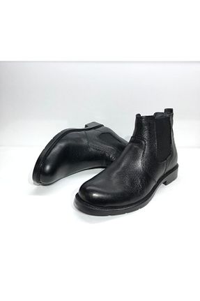 بوت / نیم بوت مشکی مردانه پاشنه تخت DERİMAS İTİMAT - کد 373406246