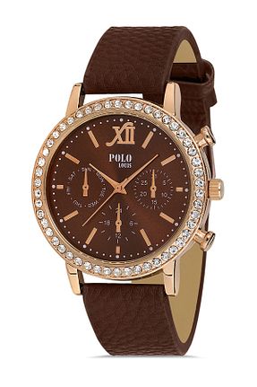 ساعت مچی قهوه ای زنانه 36-40 میلی متر Polo Louis - کد 373421500