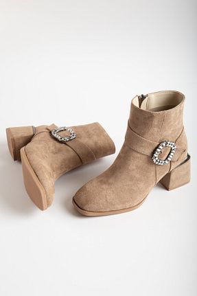 بوت / نیم بوت بژ زنانه جیر SOFT FASHION - کد 373486369