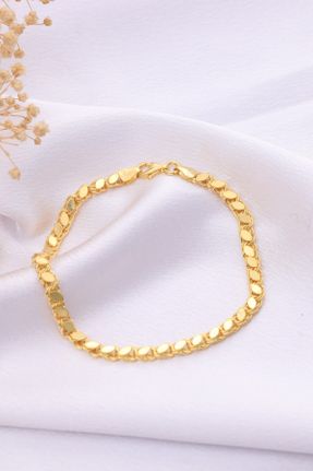 دستبند نقره طلائی زنانه کد 372539357