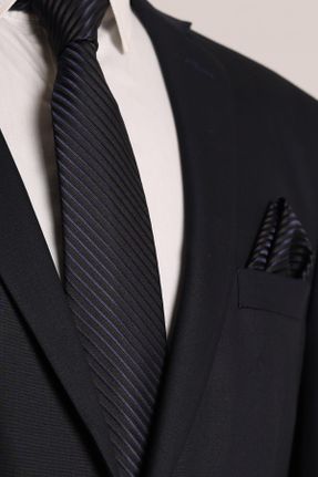 کراوات سرمه ای مردانه پلی استر Standart کد 372690856