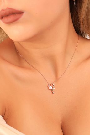 گردنبند نقره صورتی زنانه 925 عیار LINTERNA - کد 373262001