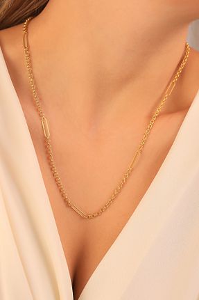گردنبند نقره طلائی زنانه 925 عیار Miavi Silver - کد 373283261