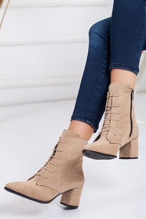 بوت / نیم بوت بژ زنانه جیر SOFT FASHION - کد 373409898