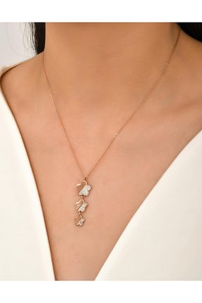 گردنبند نقره صورتی زنانه 925 عیار Mai Silver - کد 375062283