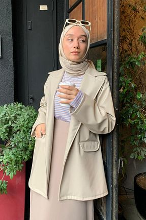 کت حجاب طوسی زنانه تنگ ceylan otantik - کد 375088945