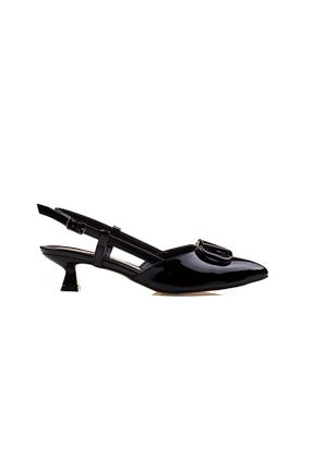 کفش پاشنه بلند کلاسیک مشکی زنانه چرم لاکی m2s - کد 278853129