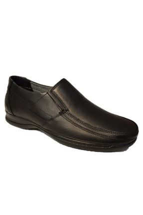 کفش کلاسیک مشکی مردانه چرم طبیعی پاشنه کوتاه ( 4 - 1 cm ) پاشنه ساده کد 374943877