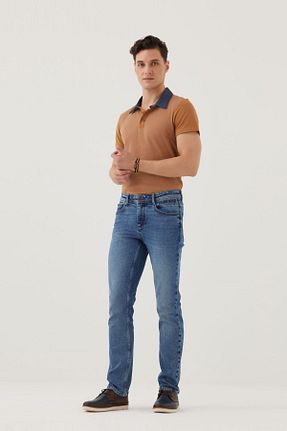 شلوار جین نارنجی مردانه رگولار Pantamo Jeans - کد 242711123