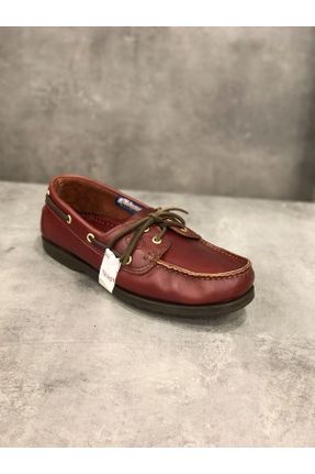 کفش کلاسیک زرشکی مردانه چرم طبیعی پاشنه کوتاه ( 4 - 1 cm ) پاشنه ساده کد 375147002