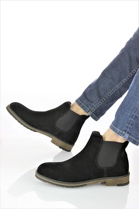 بوت / نیم بوت مشکی مردانه چرم خالص DOCKA - کد 375163997