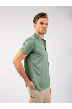 تی شرت سبز مردانه رگولار یقه پولو تکی کد 310366426