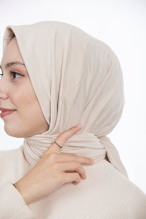 شال بژ زنانه پنبه پلی استر Diella - کد 375997039