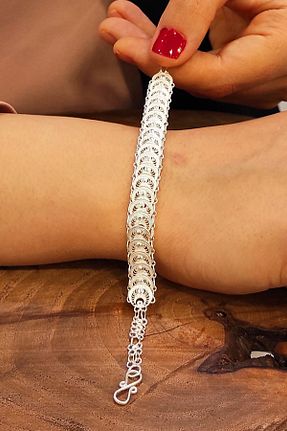 دستبند نقره سفید زنانه 925 عیار Aykat - کد 6745760