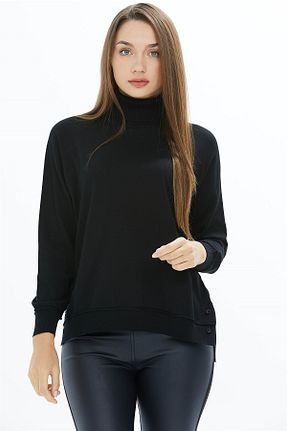 پلیور مشکی زنانه ساده Two Mail - کد 376464181