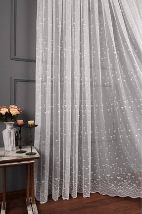 پرده توری نباتی ریل دار perdealemi - کد 376958511