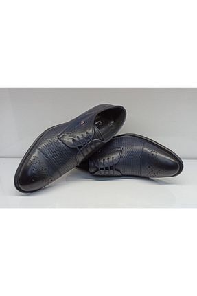 کفش کلاسیک سرمه ای مردانه چرم خالص Pierre Cardin - کد 76476376