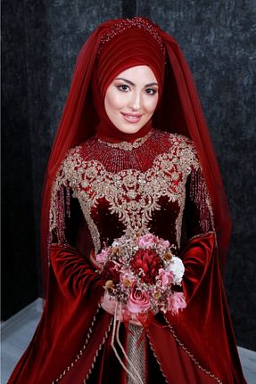 روسری زرشکی Yasmin S