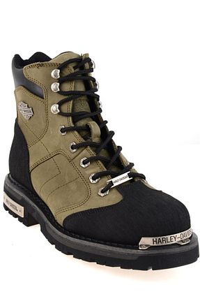 بوت / نیم بوت طوسی مردانه چرم خالص Harley Davidson - کد 1263578
