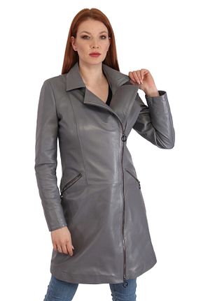 کاپشن طوسی زنانه رگولار DESAR - کد 76746339