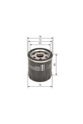 فیلتر روغن خودرو Bosch - کد 77106536