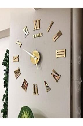 ساعت دیواری طلائی MİNAY HOME - کد 375724638