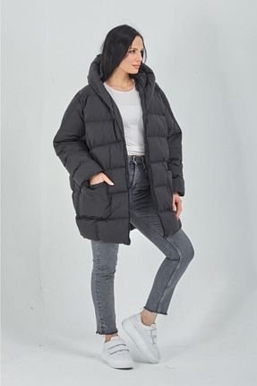 کاپشن سایز بزرگ مشکی زنانه سایز بزرگ modafeyzaistanbul - کد 75726447