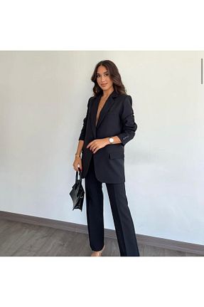 ست بالاتنه و پائین تنه مشکی زنانه بافتنی cn novembersun - کد 376188725