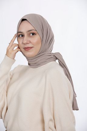 شال قهوه ای زنانه پنبه پلی استر Diella - کد 375996934