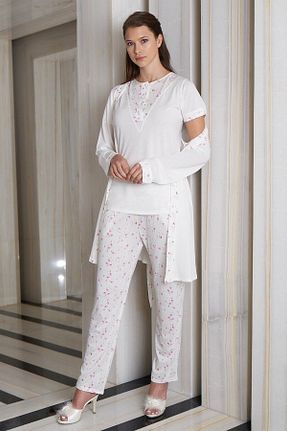 ست لباس راحتی نباتی زنانه گلدار Jar Pierre - کد 302966505